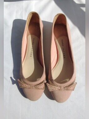 Marc Jacobs Vintage Blush Studded Bow Flats,  Womens size EU 38